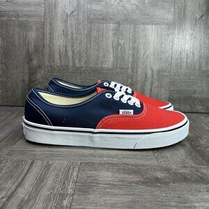 Vans Authentic Mens size 10.5 Red Blue White Causal Shoes